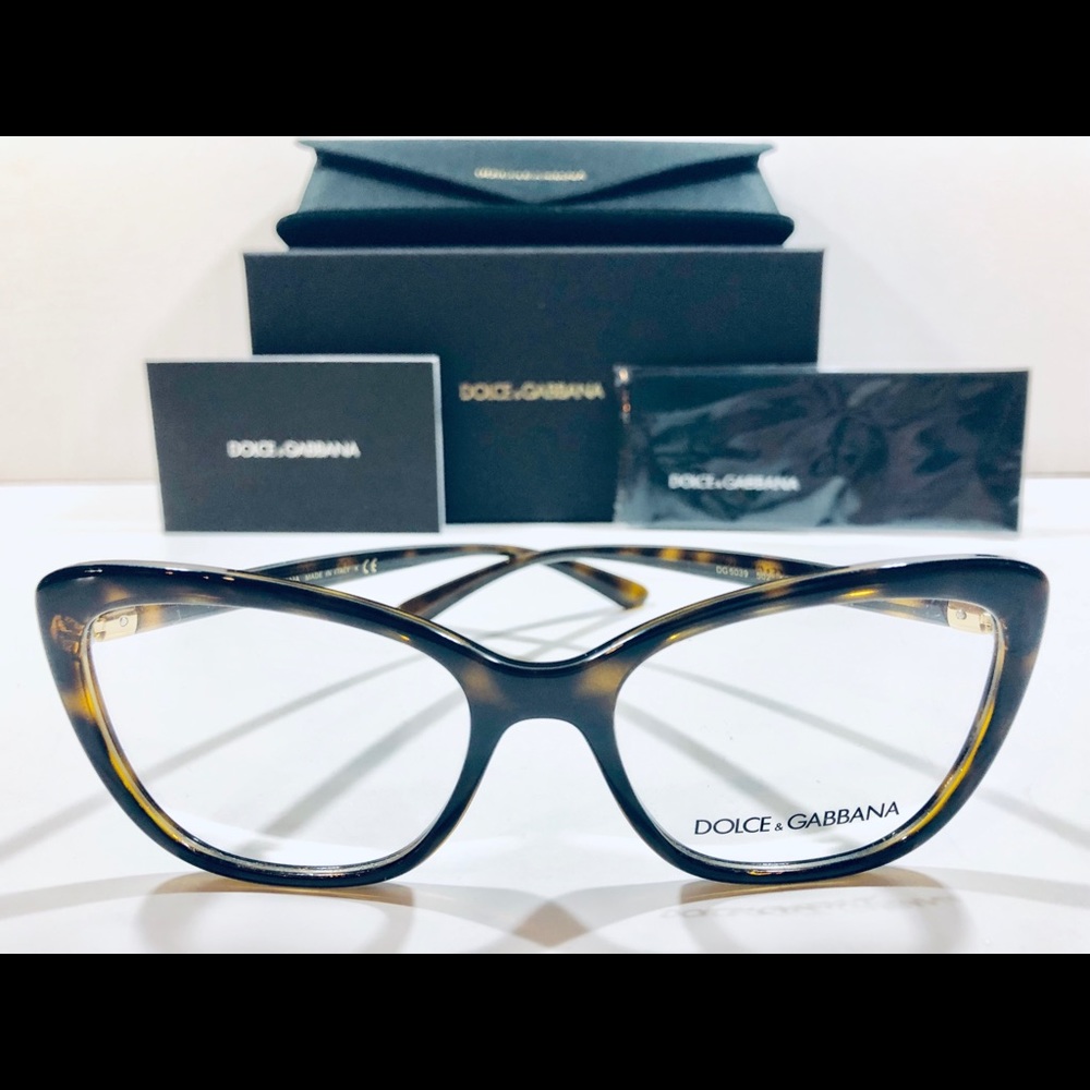 Dolce & Gabbana Eyeglasses Havana Brown Cat Eye